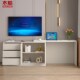 奶油风岩板电视柜旋转伸缩书桌收纳储物柜一体客厅家用小户型D32