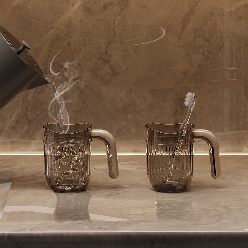 刷牙杯子2023新款家用高档漱口杯情侣牙刷牙杯一家三口套装牙具杯图片