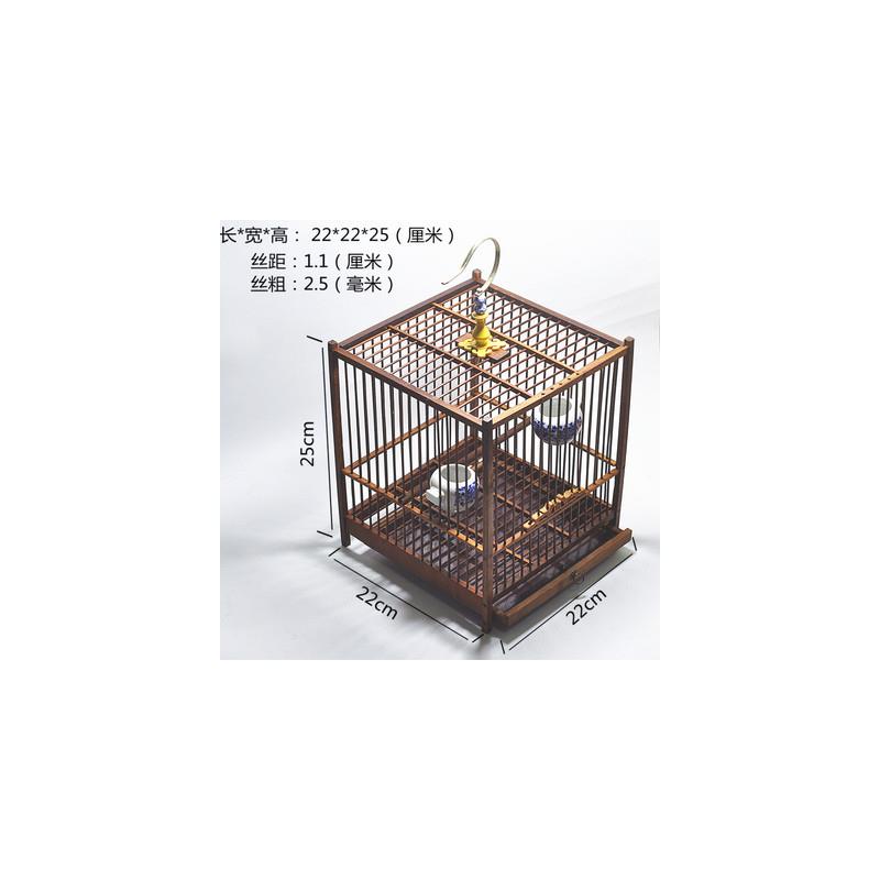 竹制方笼尺寸可定制绣眼颠颏笼贝子蜡嘴玉鸟等中小型鸟笼手工竹笼