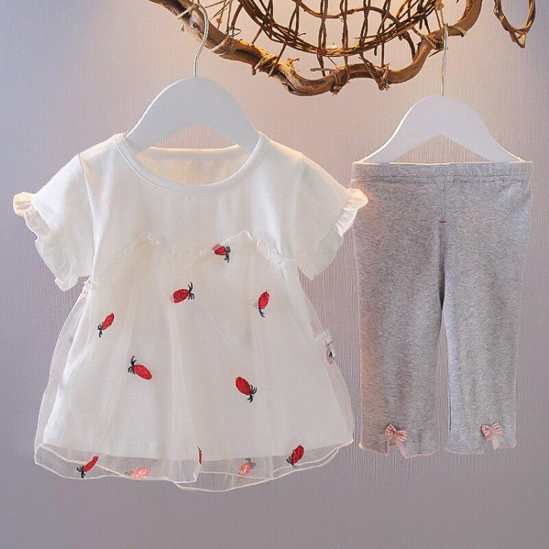 一岁女宝宝夏装洋气套装6-12个月婴儿衣服0公主装3女童夏季两件套