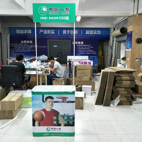 试饮台铝合金折叠促销台广告宣传立式展柜台便携拆叠展示广告桌