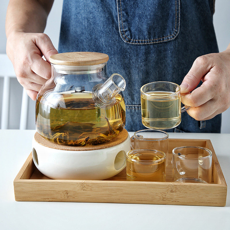 泡茶壶套装养生水壶花草茶具托盘加热底座耐高温水杯冷水壶凉水壶图片