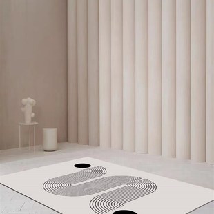 北欧地毯客厅茶几毯卧室大面积双人沙发白地垫休闲阳台吊椅定制垫