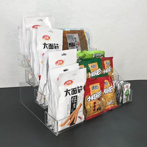 便利店展示架超市电影院零食架子桌面整理架网吧收银台透明小货架