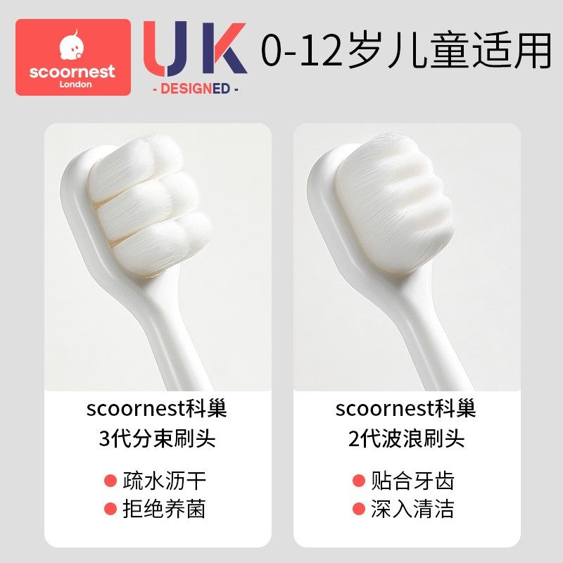 儿童软毛牙刷宝宝0-1-2-3到6一12岁半以上牙膏婴儿婴幼儿乳牙小孩,婴童洗护,乳牙刷/训练牙刷/护齿牙刷,淘宝优惠券,粉丝福利购,淘宝优惠卷