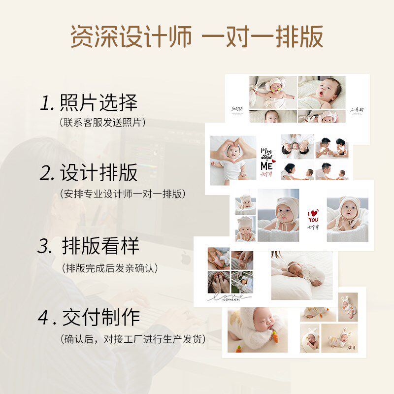 相册本定制宝宝照片打印成册洗儿童相片做成纪念册影集相簿制作