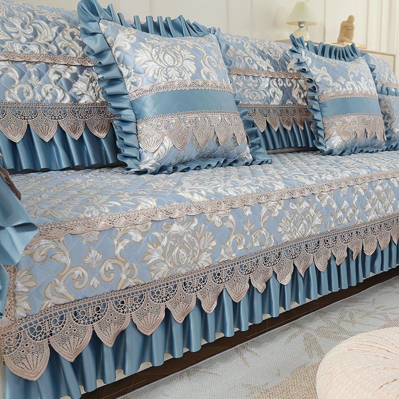 欧式沙发垫四季通用布艺防滑高级感坐垫贵妃全包沙发套罩新款2024