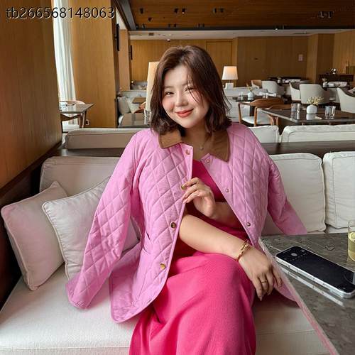 胖mm冬季巴恩翻领棉服大