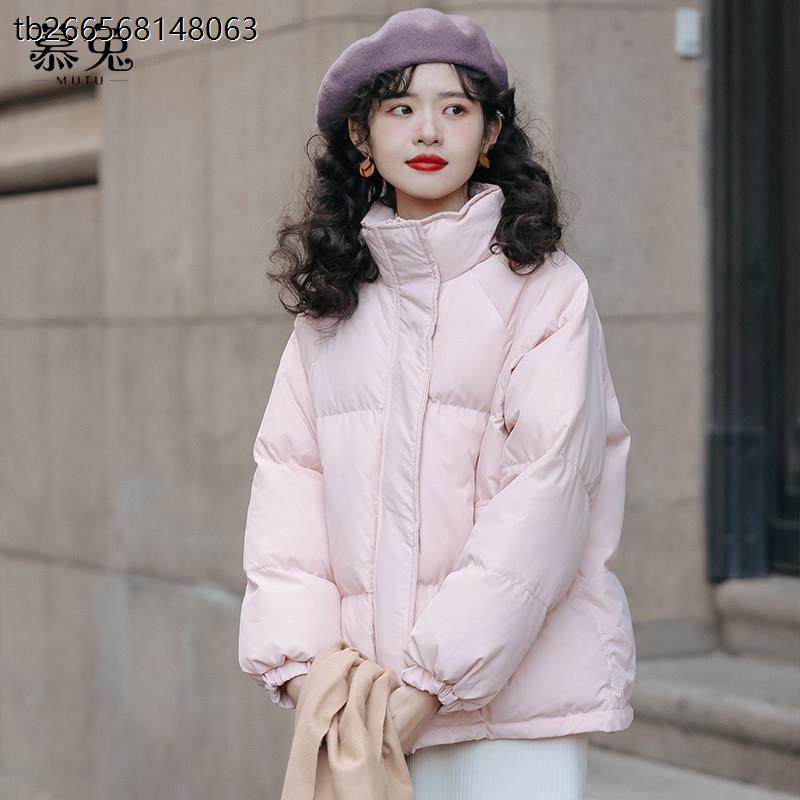 小个子温柔系加厚棉服外套女2025冬季新款韩版夹棉面包服棉衣