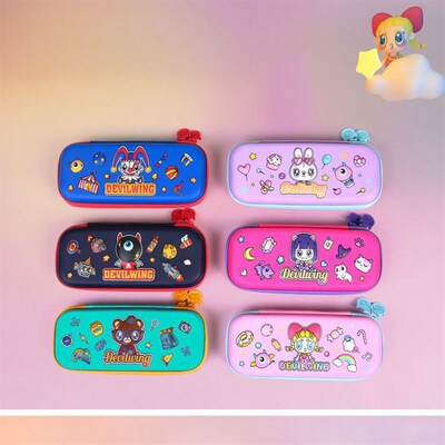 新小恶魔铅笔盒小学中学生孩女生文具盒笔袋立体卡通可爱粉色蓝色