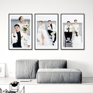 婚纱照片相框挂墙定制结婚照洗相片打印大尺寸全家福来图制作