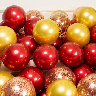 结婚红色气球婚礼用品布置红宝石加厚防爆订婚红石榴汽球婚房装