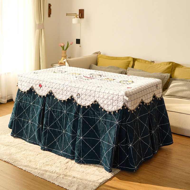 宇婷烤火桌子罩套长方形加绒加厚正方形烤火炉电暖炉桌布罩茶几,居家布艺,烤火罩,淘宝优惠券,粉丝福利购,淘宝优惠卷