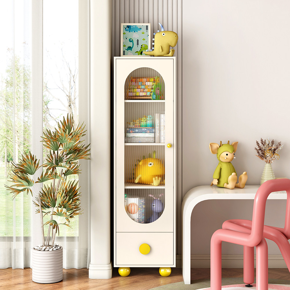开尚儿童书柜家用客厅带玻璃防尘展示柜电视沙发边柜书架45cm新款,住宅家具,单个书柜,淘宝优惠券,粉丝福利购,淘宝优惠卷