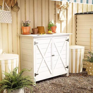 室外花园柜子庭院储物箱清洁工具收纳防水防晒置物柜子大容量加深