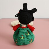 创意毛线编织玩偶卡通可爱唐宫姑娘人偶精美纯手工钩织成品小礼品