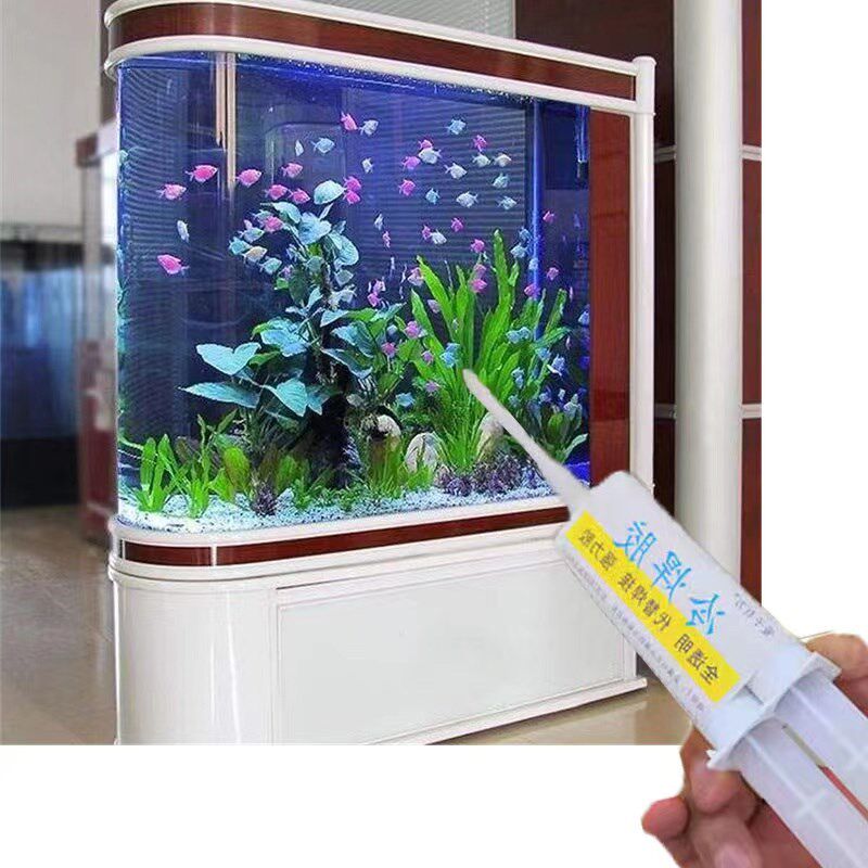 修补大玻璃鱼缸裂缝漏水专用胶水强力透明无毒无味冷焊胶水族箱胶