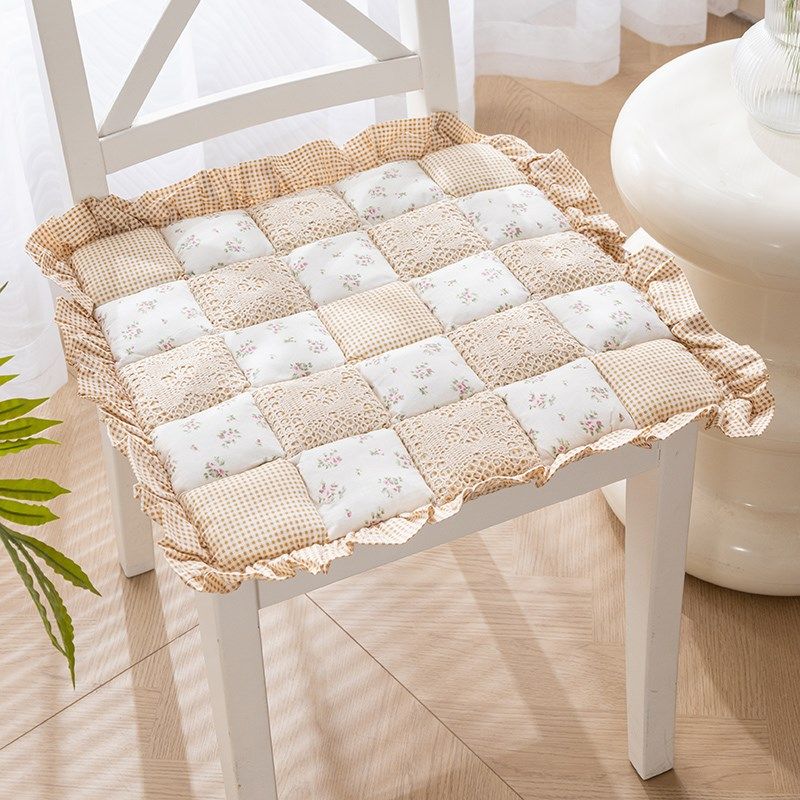 新品韩式纯棉小清新椅子垫蕾丝坐垫有绑带餐椅垫学生实木椅子垫,居家布艺,椅垫,淘宝优惠券,粉丝福利购,淘宝优惠卷