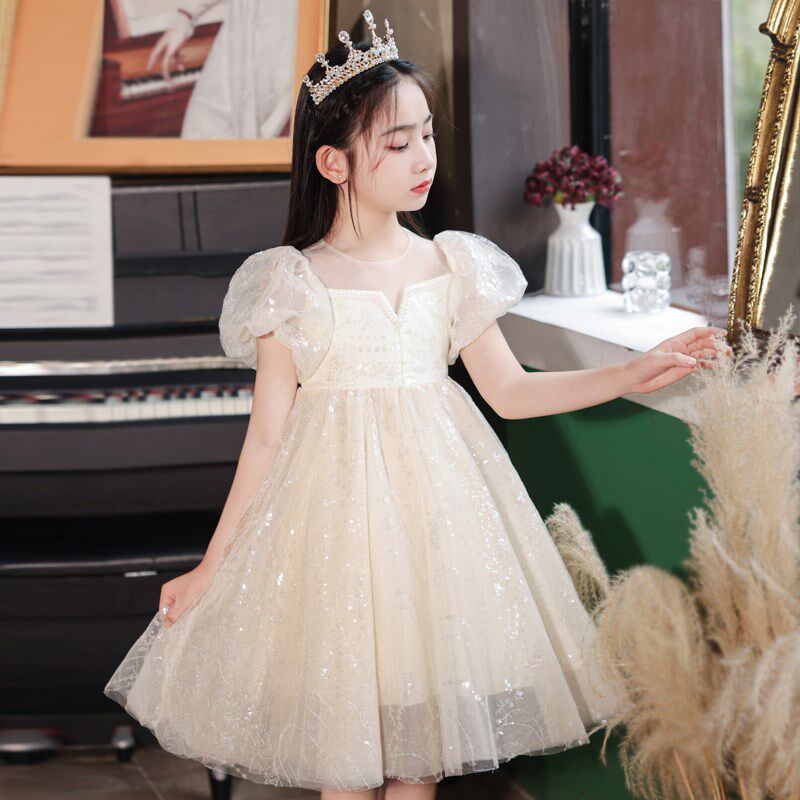 高端女童礼服生日公主裙夏季花童小主持人钢琴演奏六一儿童演出服