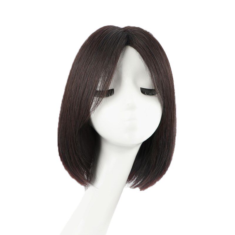 假发女长发全头套真发全真人发夏天薄款锁骨发自然短发整顶假发套