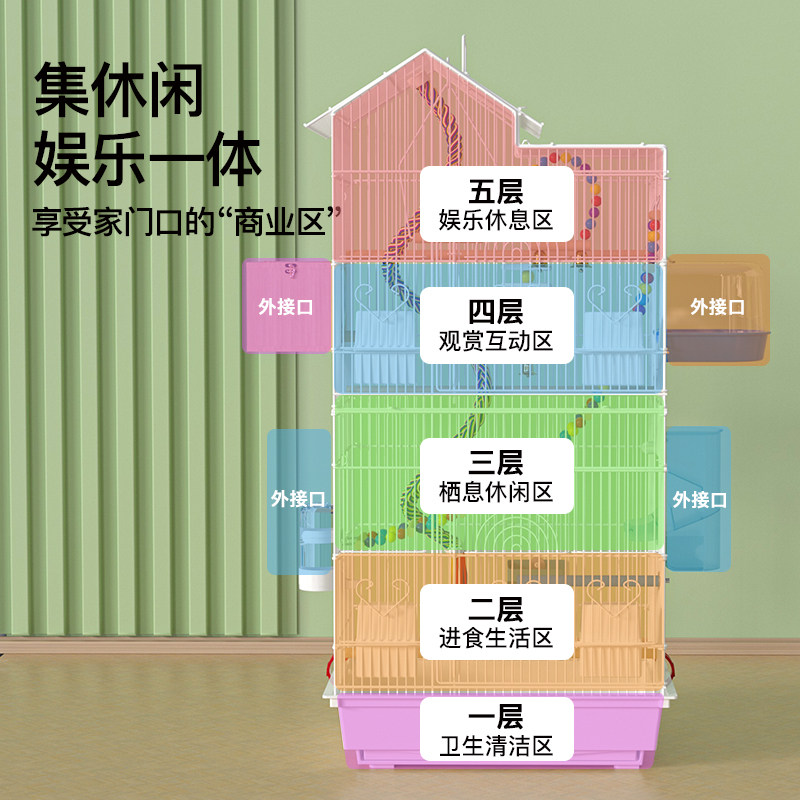 玄凤鹦鹉专用笼子大号家用新款鸟笼虎皮百灵鸟笼豪华别墅带繁殖箱