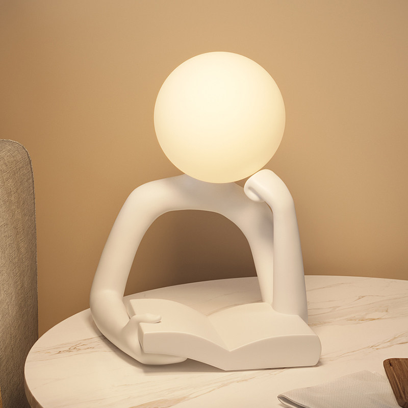 简约艺术人物小夜灯轻奢高级感家居卧室床头柜装饰品摆件书房桌面,家居饰品,装饰摆件,淘宝优惠券,粉丝福利购,淘宝优惠卷