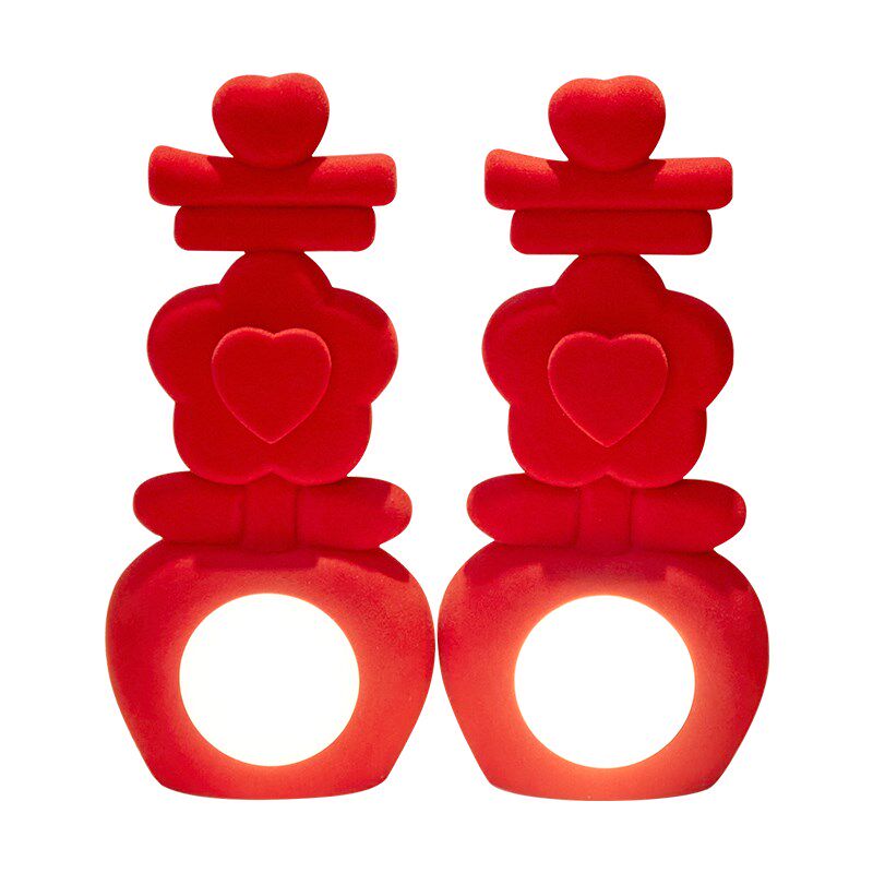 结婚台灯婚房床头灯新娘陪嫁台灯喜字长明灯一对红色喜灯新婚礼物