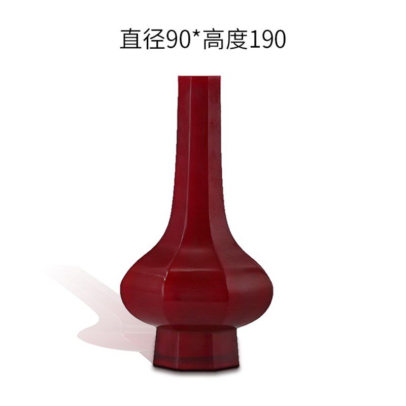 新中式日式八面立体琉璃花器花瓶客厅家居桌面茶室装饰工艺品摆件