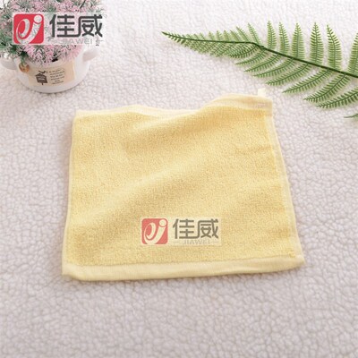 幼儿园小毛巾带挂钩儿童方巾挂式纯棉手帕擦手巾擦嘴柔软20x20cm