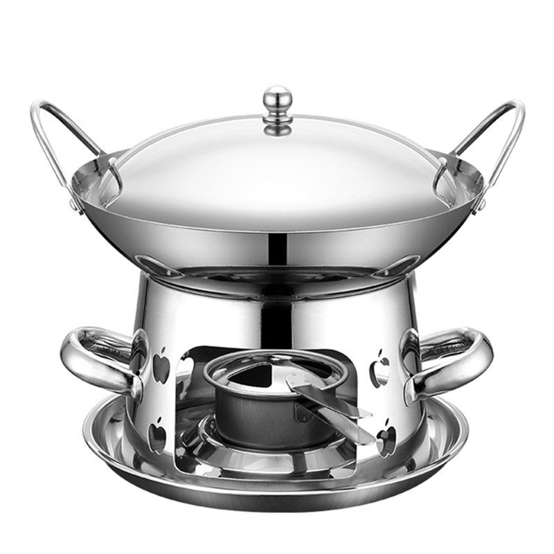 酒精干锅锅仔炉商用小火锅锅家用单人一人饭店专用固体火锅炉套装