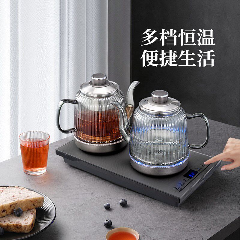 全自动底部上水壶电热水壶高低水位防溢水茶台泡茶一体嵌入电茶炉