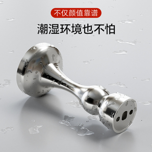 304不锈钢门吸免打孔强磁吸门器卫生间后防撞门碰加长地吸门挡器