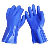 全浸塑杀鱼橡胶止滑劳保手套加厚全胶皮磨砂防水防滑工作耐磨防油