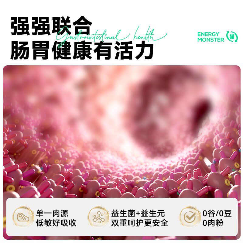 能量怪兽E02低温烘焙天然无谷椰子鸡肉生骨肉成幼猫全价猫粮通用