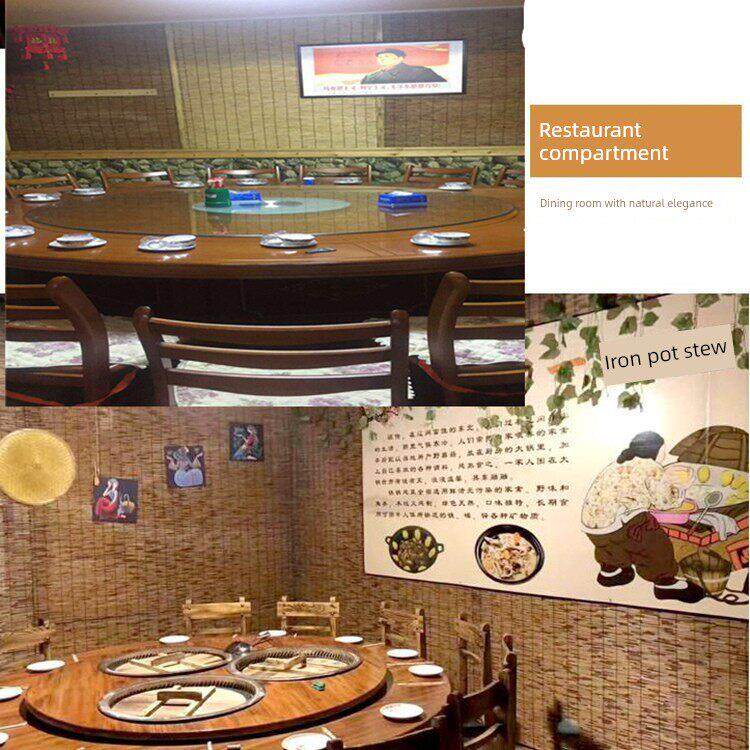 覆古芦苇帘子大卷30米遮阳卷帘茶室隔断居家墙面吊顶工程装饰草席
