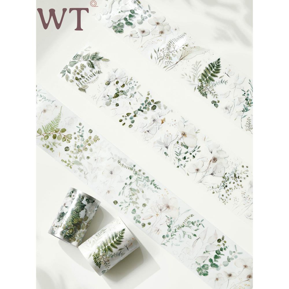 WT原创胶带 漫花谷 手帐胶带和纸PET百搭装饰Ins风花朵主题花花