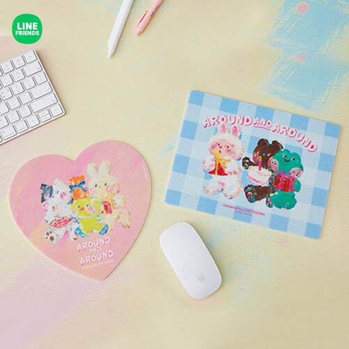 LINE FRIENDS布朗熊mininislow鼠标垫可爱游戏办公电脑桌防滑垫子