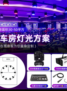 动感单车房氛围灯ktv清吧酒吧智能led灯带健身房舞台灯光设备全套