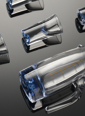 蓝色冰山白酒杯套装家用高档带刻度分酒器水晶玻璃小酒杯一口杯子