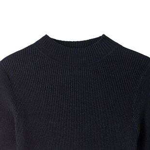 大码女装内搭长袖上衣冬季新款半高领黑色毛衣长袖打底显瘦胖妹妹