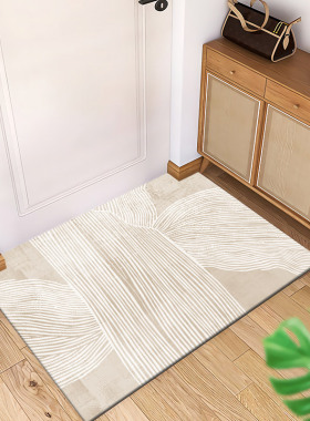 侘寂风pu入户门皮革地垫可擦洗免洗PVC防水防油防滑脚垫进门垫