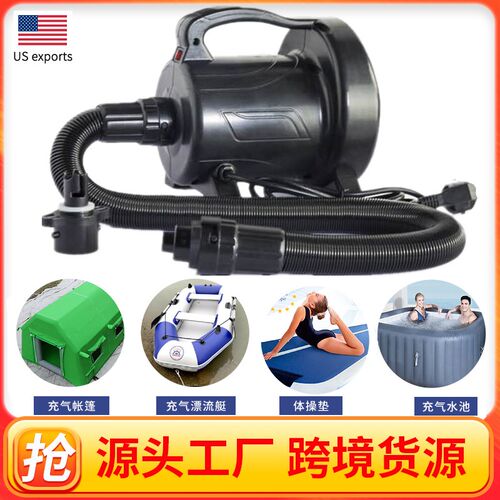 齐凯800W\/1200W游泳水池跆拳道床垫棚子船电动充气泵抽气鼓风机