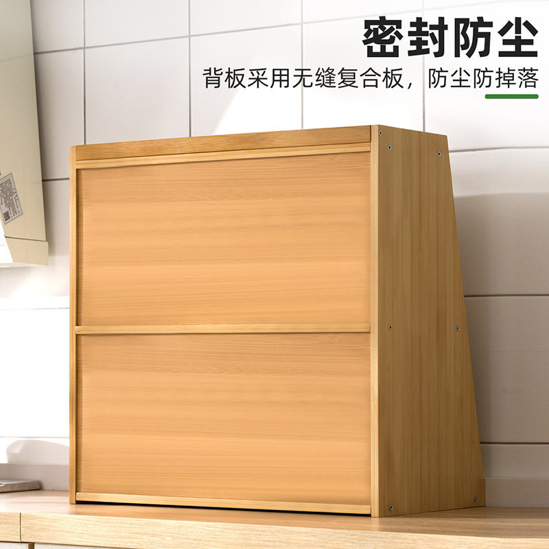 碗柜家用厨房台面简易小型收纳柜子放碗筷收纳盒多功能调味置物架