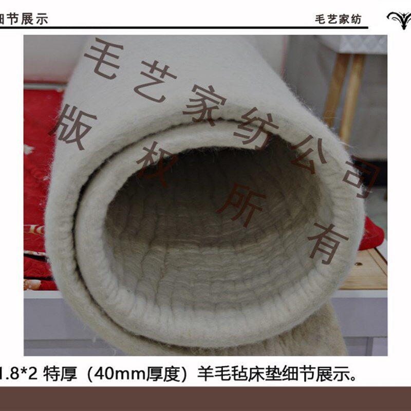 手工纯羊毛毡子毡垫子床垫儿童无甲醛榻榻米电炕货车卧铺防潮垫