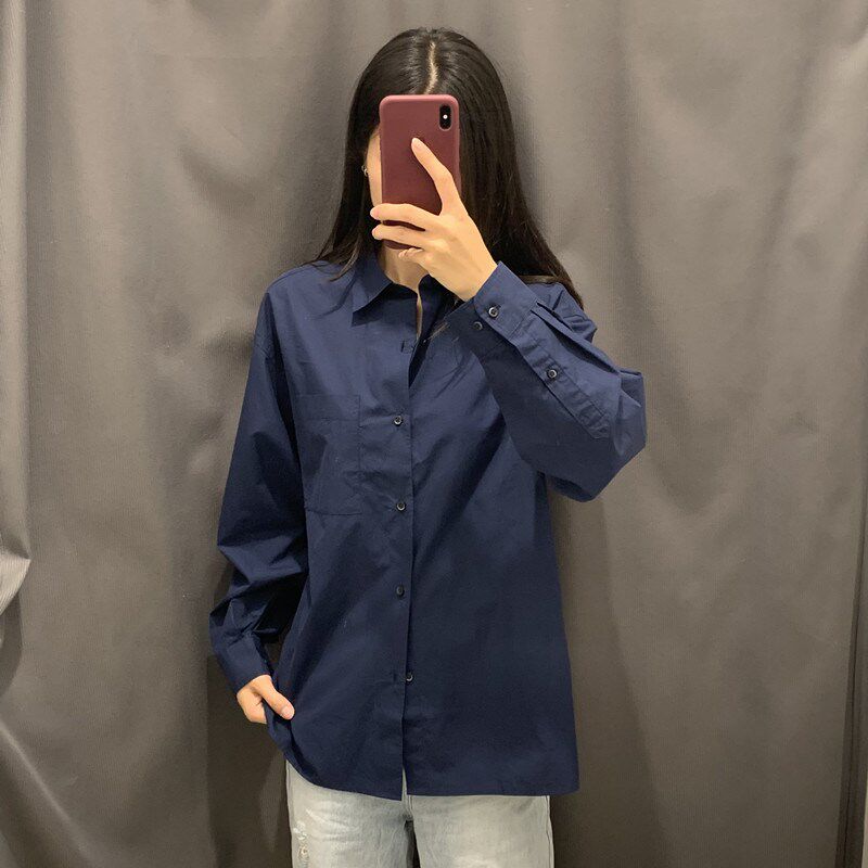 日单合作款男装女装秋冬廓形宽松衬衫长袖衬衣薄外套空调衫471799