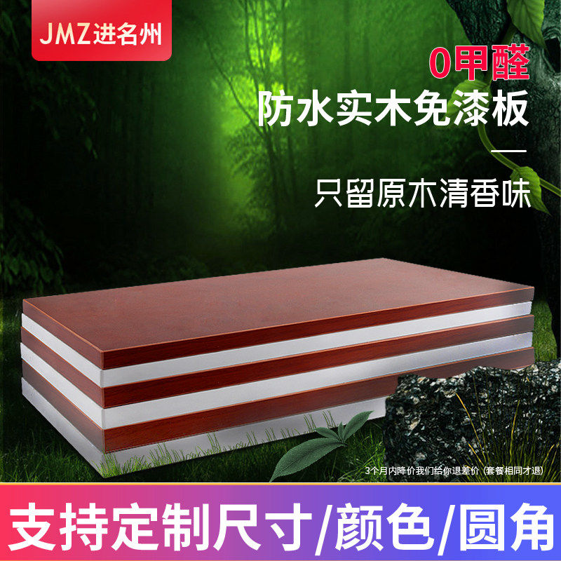 墙上置物板客厅实木隔板搁板壁挂层板书架装饰架书桌生态木板订做