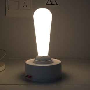 爱新潮拨动摇杆开关小夜灯家居卧室床头氛围灯USB充电硅胶灯礼品