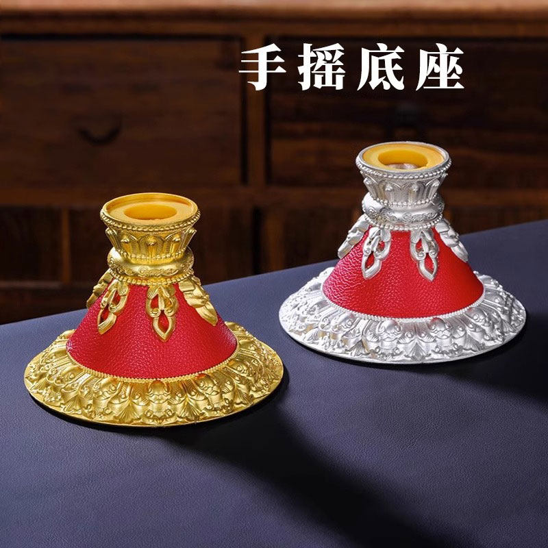 手摇转轮底座黄铜皮革桌面摆件莲花底座合金转筒底座家用手摇底座,家居饰品,桌面摆件,淘宝优惠券,粉丝福利购,淘宝优惠卷