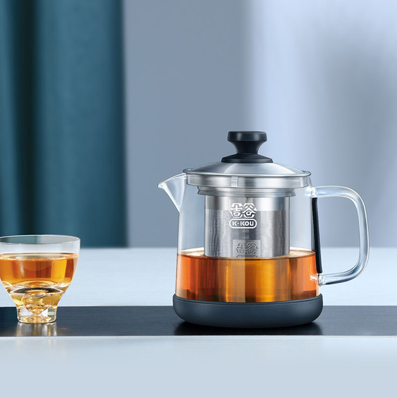 吉谷茶器 耐热耐高温玻璃不锈钢内胆红茶泡飘逸杯泡茶煮茶壶 TY19