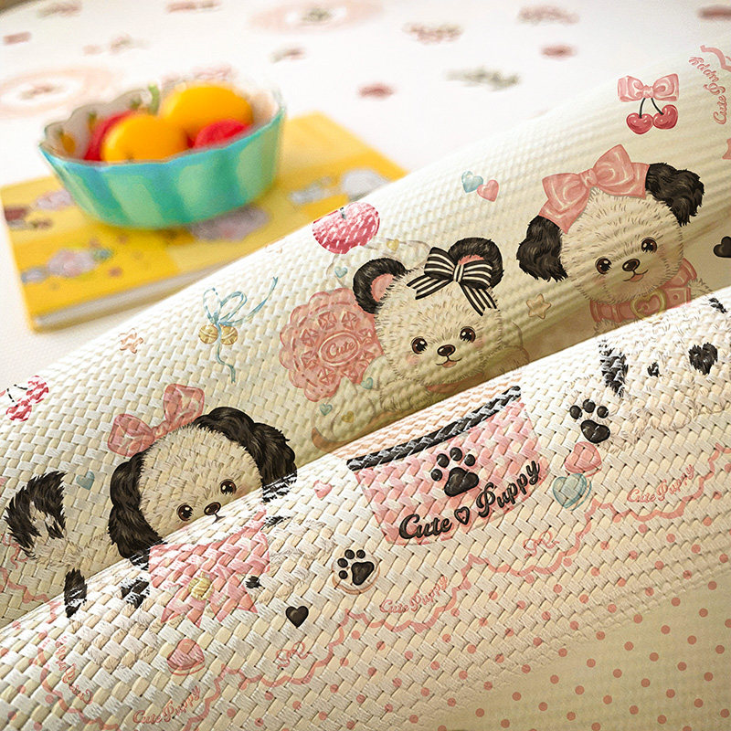 狗狗日记凉席A类冰丝萌宠藤席子三件套2024夏季可机水洗学生床笠,床上用品,冰丝席,淘宝优惠券,粉丝福利购,淘宝优惠卷